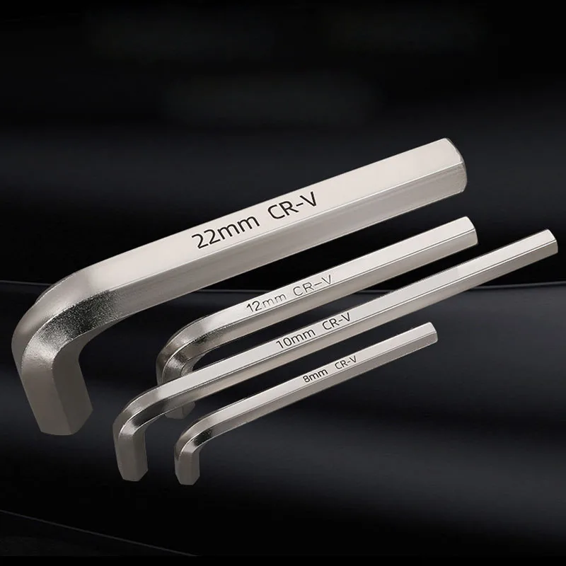 Zware Vernikkelen Inbussleutel 22/19/17/16/14/12mm Hex Allen Groot Model Hoog Koppel Professionele Inbussleutel Bit