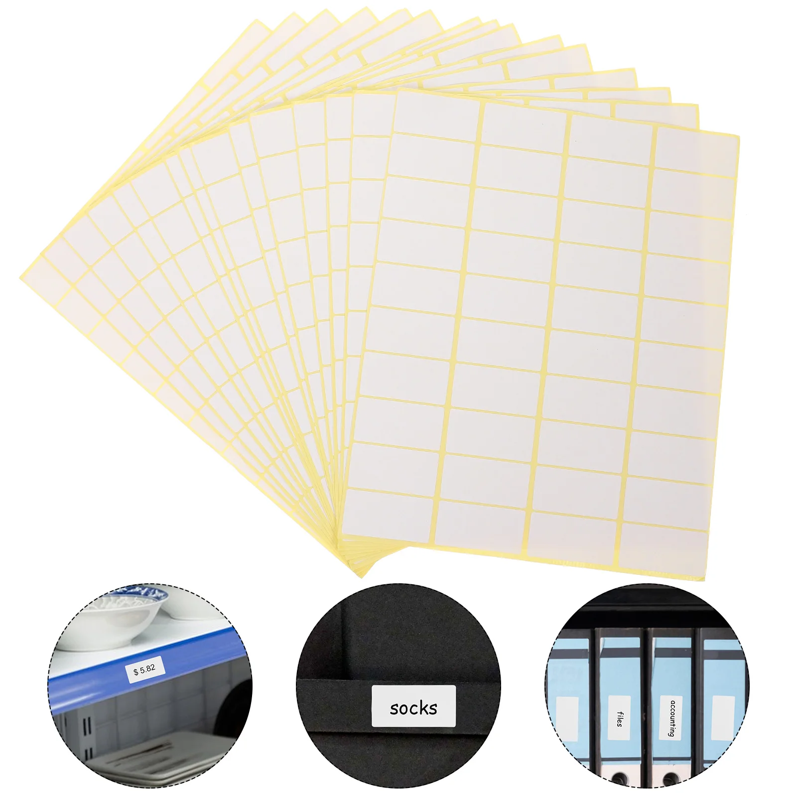 

600pcs 15 Sheets Price Stickers Easy Peel Off Label Sticker Adhesive Small Labels For Retail Price Tags White Label Stickers For