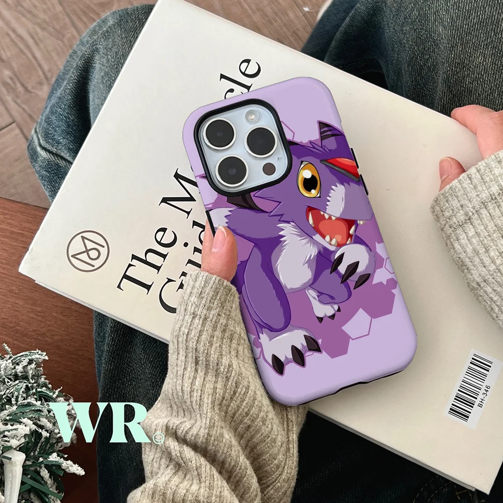 Dorumon Chibi Phone Case Film Shell For IPhone 16 15 14 13 12 11 Pro Max Plus