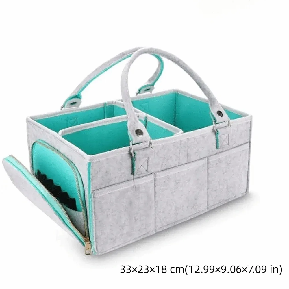 حقيبة تخزين حفاضات الطفل الجديدة سعة كبيرة جيب كبير منظم الحضانة حامل تخزين محمول للأم #6