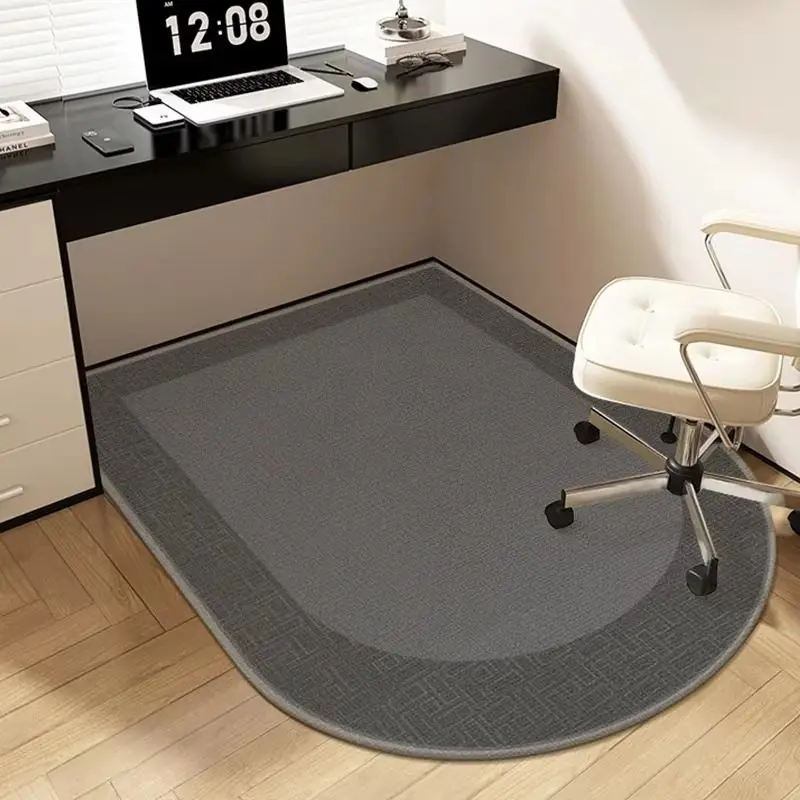 VIKAMA Brown Modern Arch Rug Chair Mat Durable Non Slip Study Machine Washable Mat Hard Floor Chair Mat Premium Home Decor