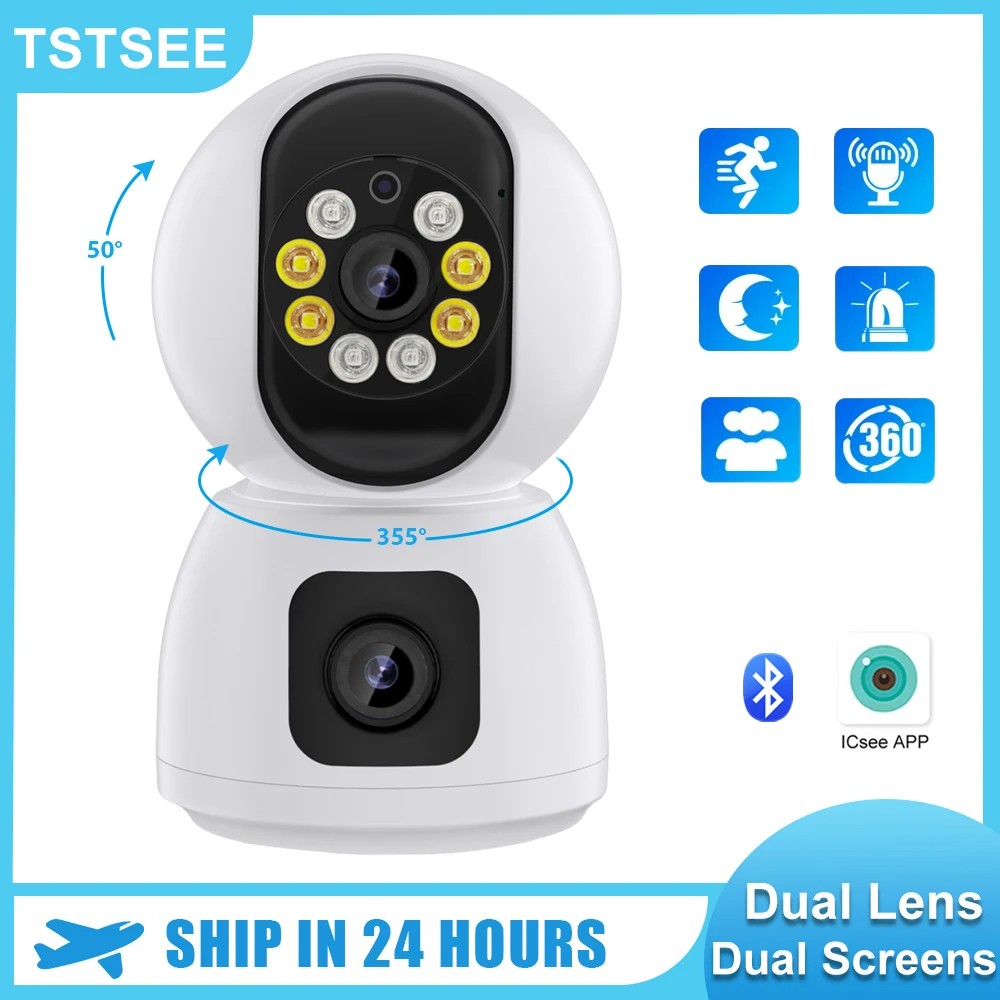 

TSTSEE WiFi Smart Baby Monitor Home Security Camera 2-Way Audio CCTV Surveillance Camera Color Night Vision 4MP HD IP Camera