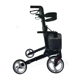 Multifunctional Handicap Walkers Comfortable Seating Rollator Walker Adjust Height Rolling Walker For Patient Old People