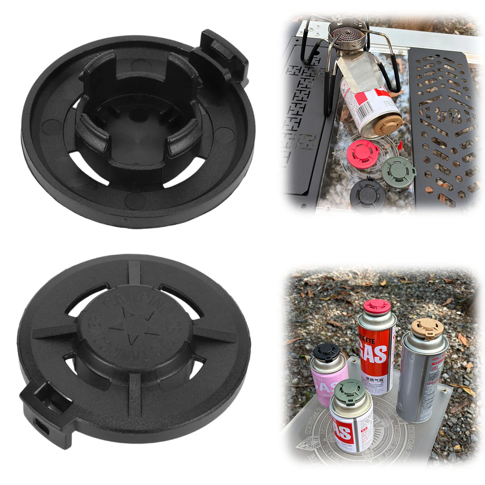 4-Pack Butane Fuel Canister Protective Caps with Inflator Nozzle Gas Fuel Canister Caps Lightweight for CB-Type Tanks Camping
