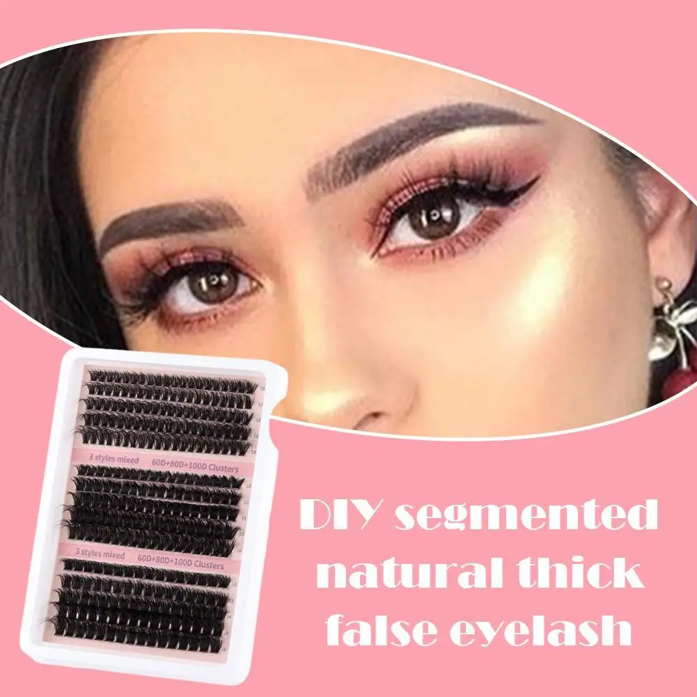 

1SEt Fluffy Lash Clusters Thick Volume Eyelash Clusters Extensions Left/Right Individual Lashes Cat Eye Lash Extension