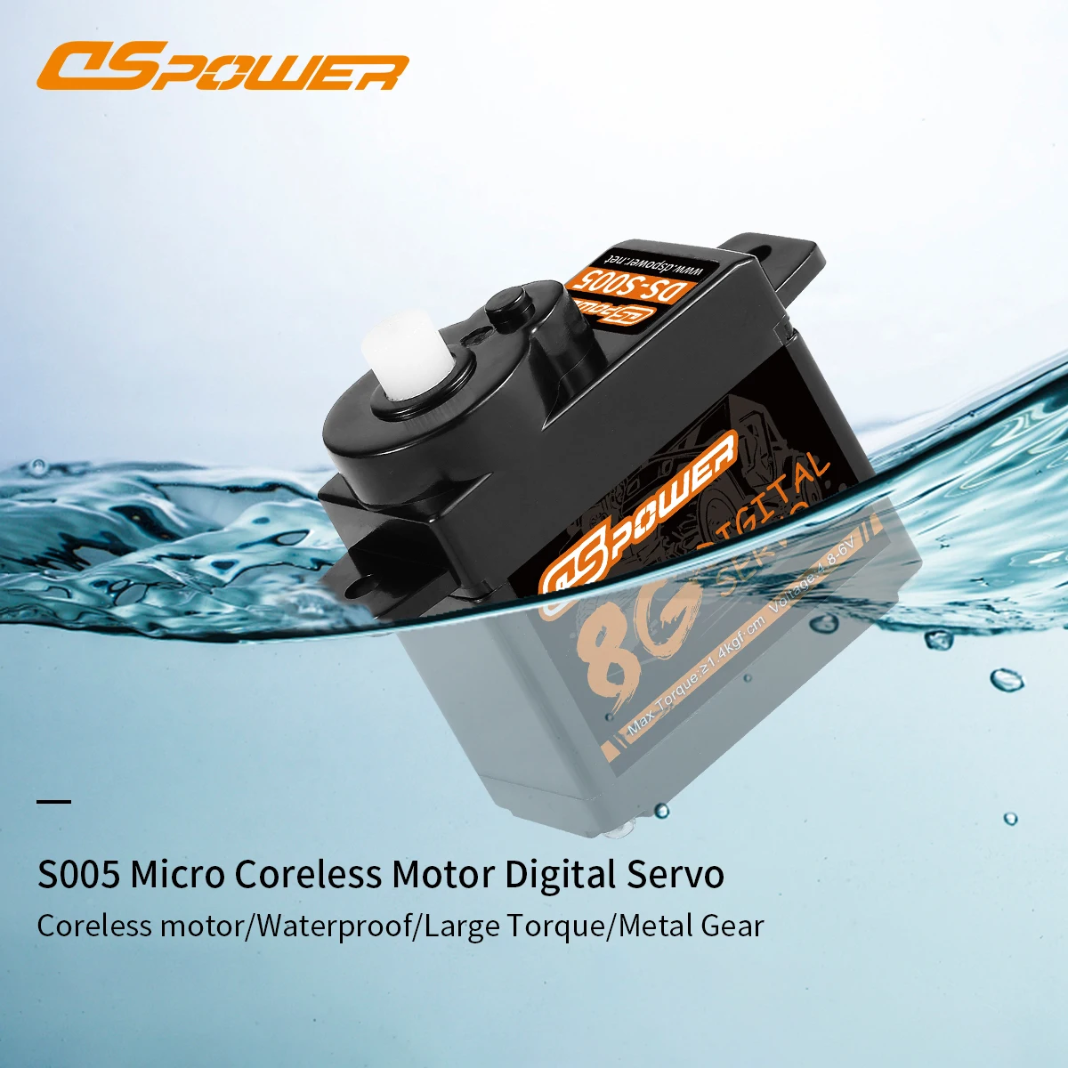 DSpower S005 8g Micro Digital Servo Plastic Gear Mini Servos for SCX24 RC Car WLtoys k969 k989 k999 Mini Q Airplane Robot