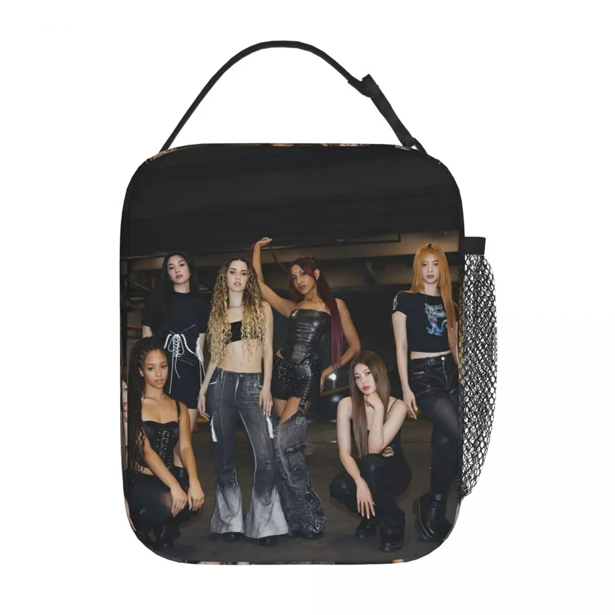 Katseye Members Kpop Insulated Lunch Bag High Capacity Idol Lunch Container Cooler Bag Tote Lunch Box Beach Travel Bento Pouch