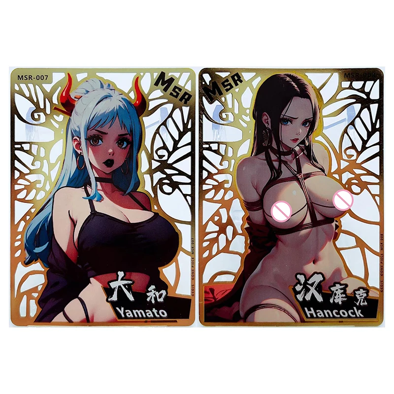 Anime ONE PIECE DIY ACG METAL GAMES COLLECTIBLE CARDS Rebecca Uta Hancock Yamato Ulti Nami Robin Toys for boys birthday gift