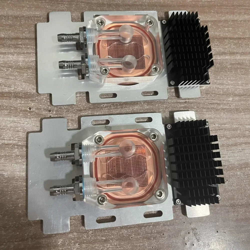 New For Nvidia V100 PG199 A100-SXM2 300W All Aluminum Cooler Cooling Block Purple Copper Water-cooled GPU Heat Dissipation Plate view 4