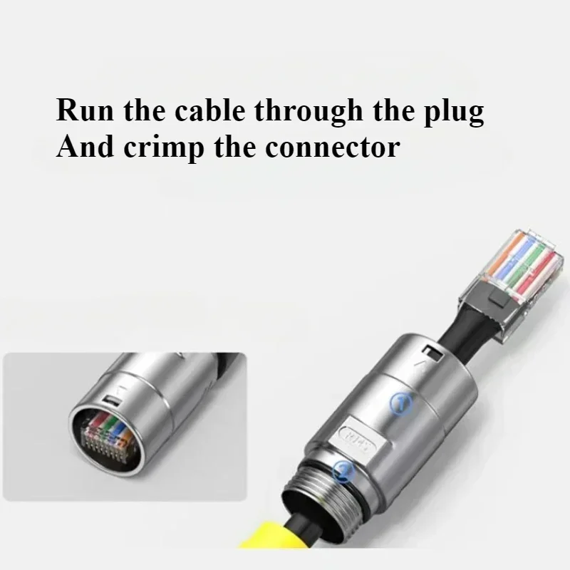 Conector impermeable RJ45, conectores Ethernet ip65 del zócalo del montaje en panel del tipo D