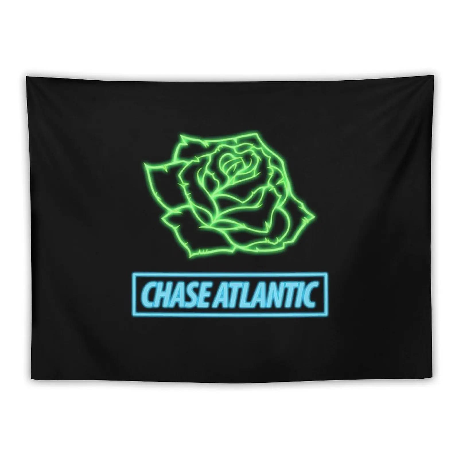 

Chase Atlantic Neon Rose Design transparent blue/green Tapestry Decorative Wall Mural Carpet Wall Decoration Wall Tapestry