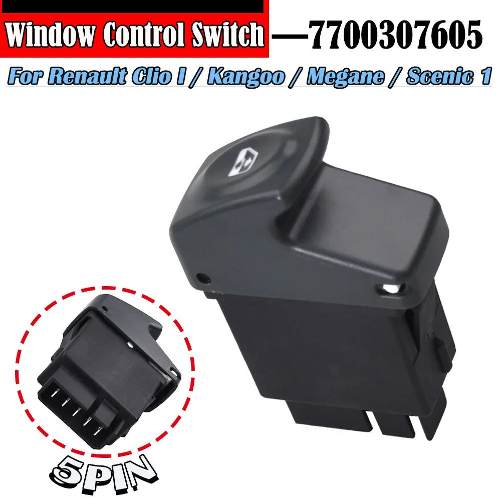 Malcayang Car Power Window Switch For Renault Clio I Renault Kangoo Megane Twingo Scenic 1990-2016 7700436524 7700307605