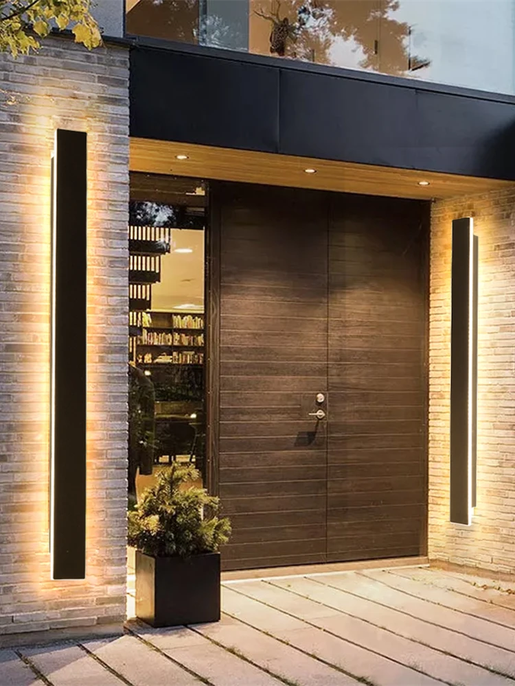 Applique murale LED longue étanche IP65, 220/110V, éclairage de jardin, décoration extérieure, applique murale externe