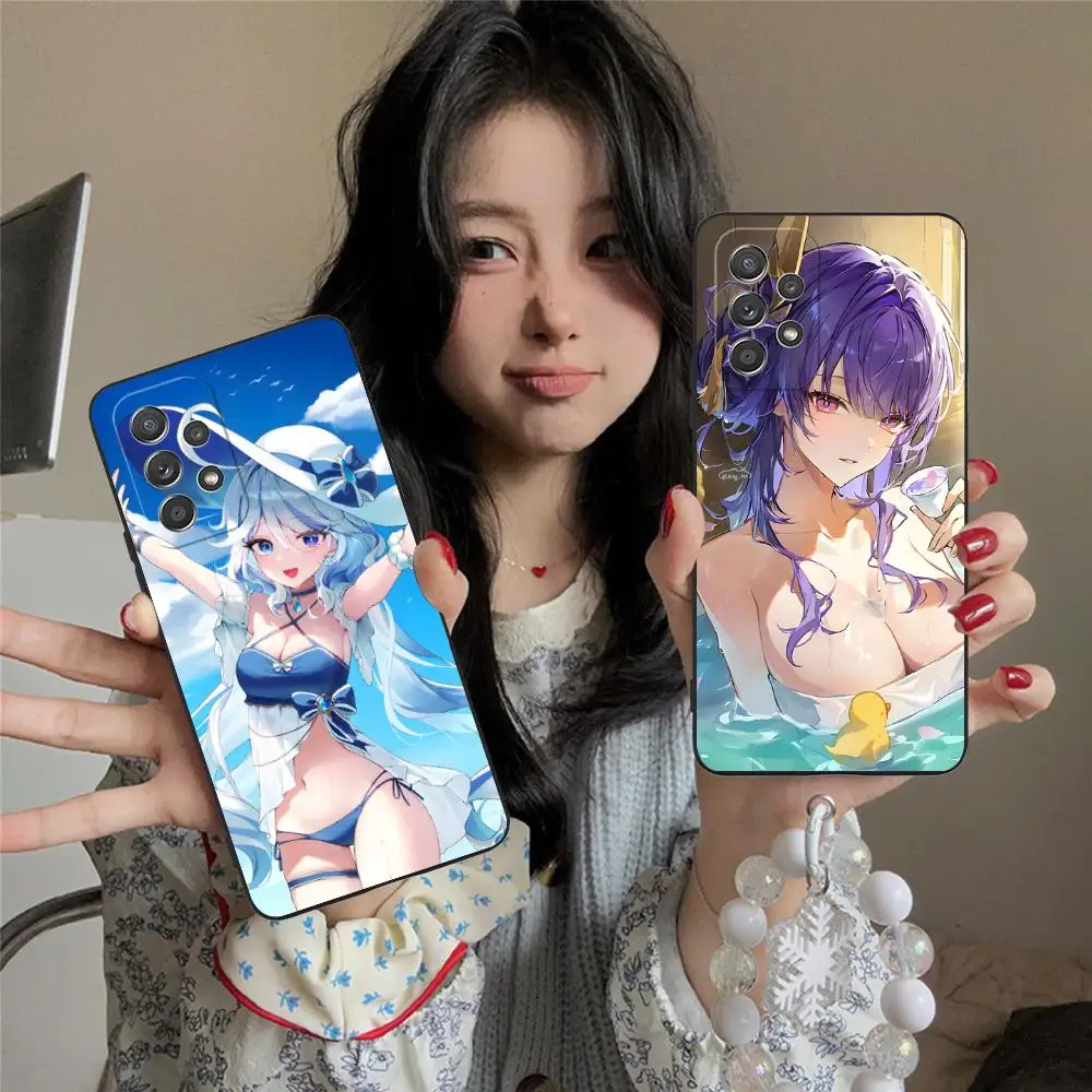 جينشين إمباكت إيتشي قضية الهاتف المحمول لسامسونج غالاكسي A73 72 71 70 56 55 54 53 52 36 35 34 23 16 15 5G اللون واقية #2