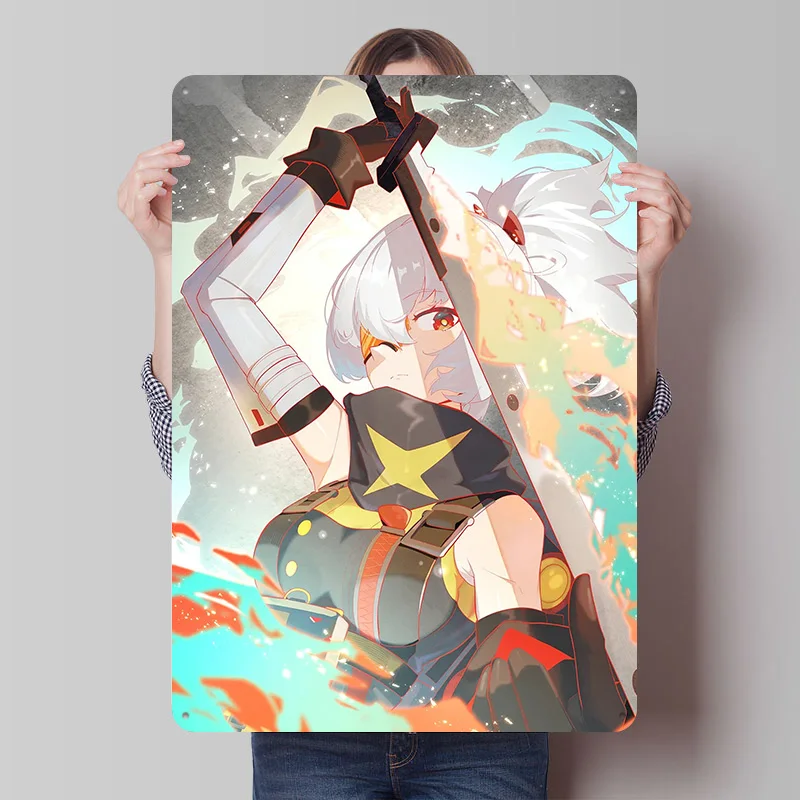 Soldier Zenless Zone Zero Metal Poster Custom Wall Art Retro Vintage Tinplate Signs for Man Cave Living Room Decorations House