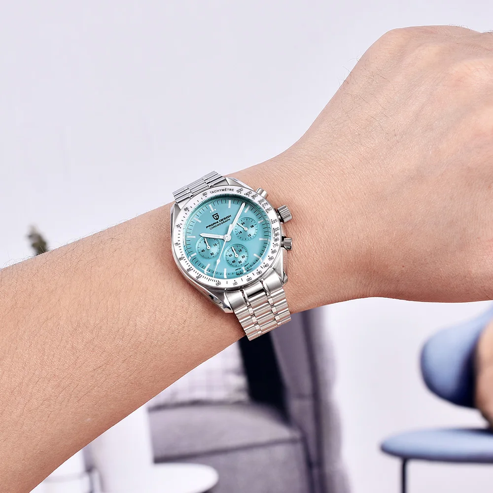 2025Pagani nuovissimo orologio al quarzo moda uomo zaffiro di fascia alta VK63 cronografo sportivo da uomo in acciaio inossidabile impermeabile 100 m