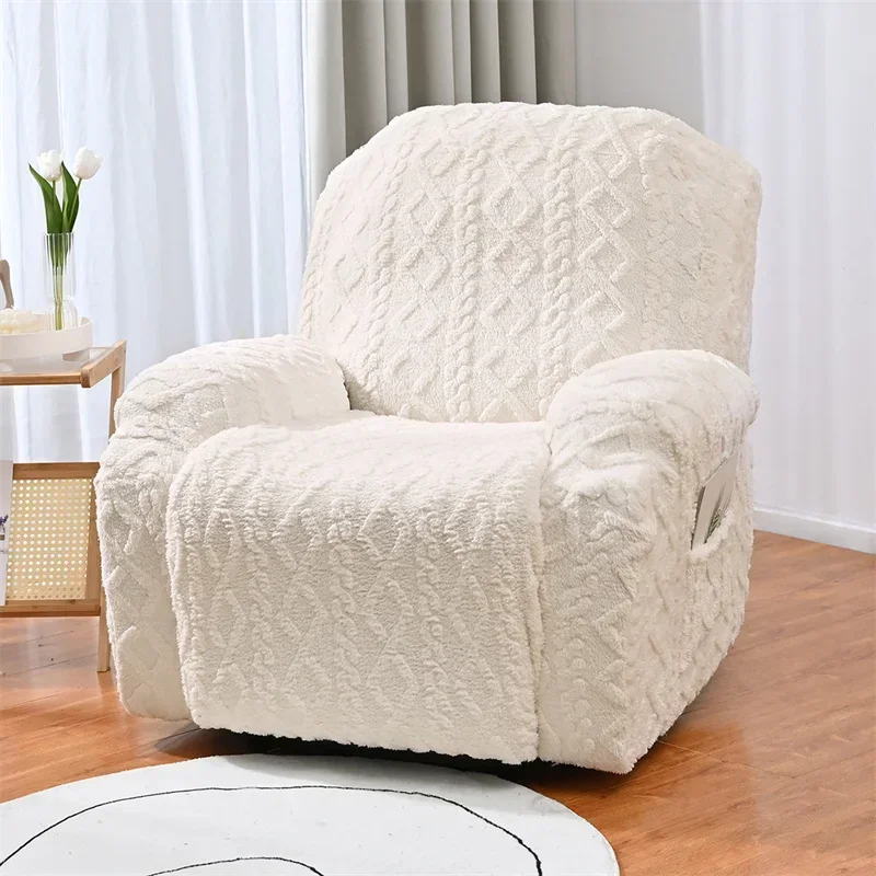 

Thicken Plush Recliner Sofa Cover Soft Velvet Lazy Boy Armchair Covers Winter Warm Non Slip Sofa Slipcovers for Living Room