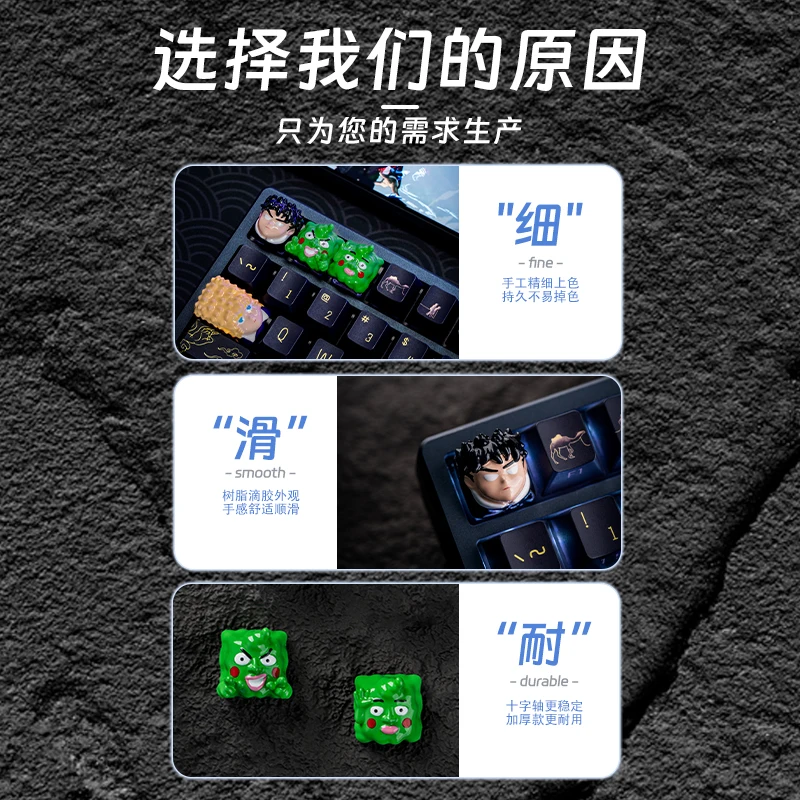 Anime Mob Psycho 100/Mobu Saiko Hyaku Hanazawa Teruki Dimple Cosplay Cartoon Kforce Mechanical Keyboard Keycap Adorn Xmas Gift