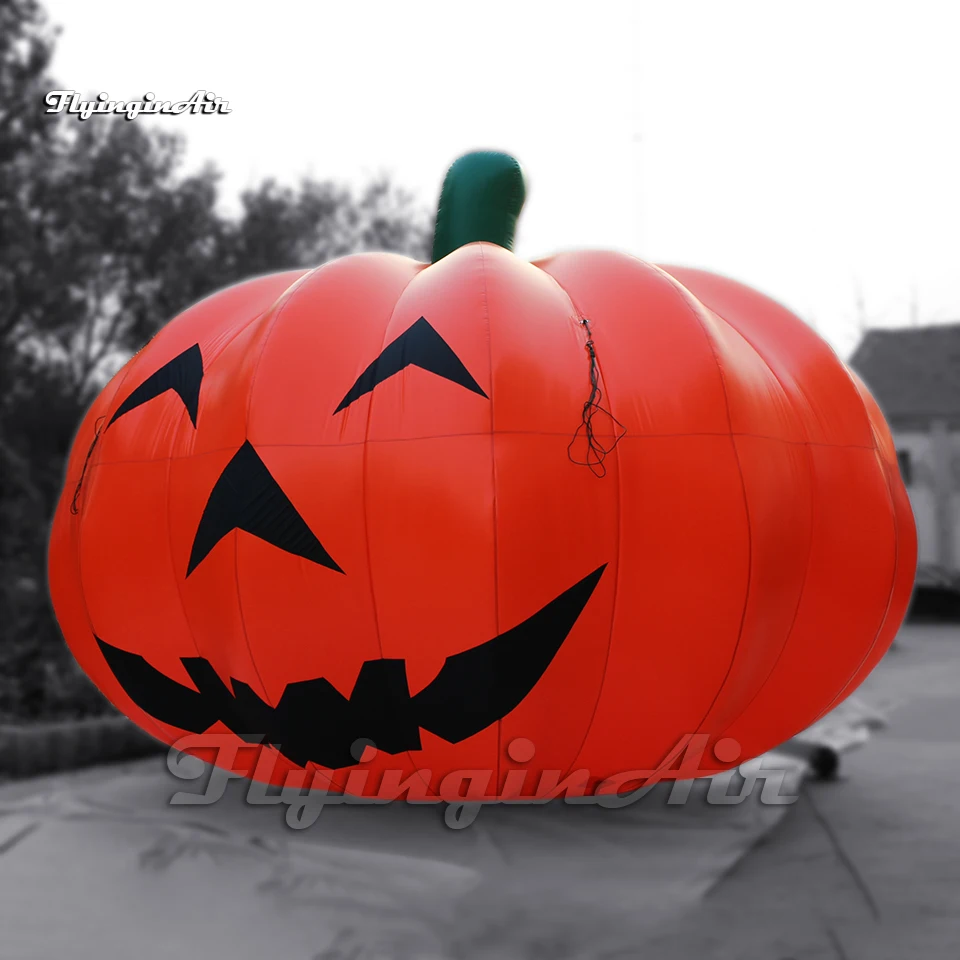 3m/4m/5m Outdoor Giant Evil Inflatable Pumpkin Head Air Blow Up Jack-O-Lantern for Yard Halloween Decoration