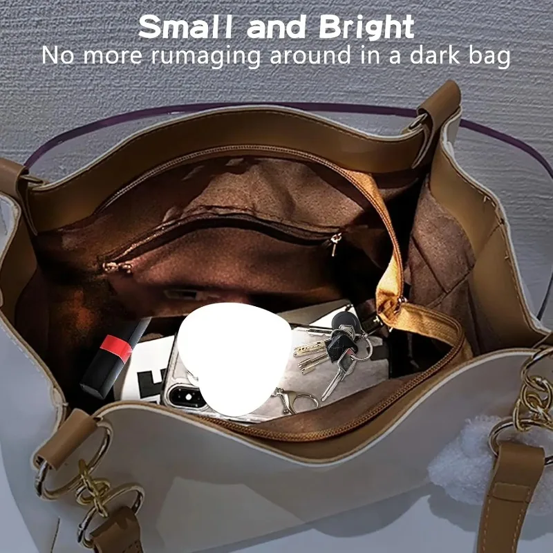 Portable Handbag Light LED Automatic Creative Gift Purse Accessories Smart Touch Heart Pattern Glow Light