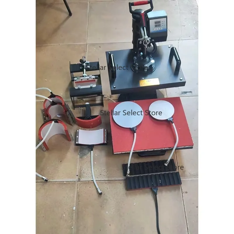 Nice 9 in 1 29*38cm Combo Sublimation Heat Press Printer Machine for Hat /Mug/Plate/T-shirts/Phone Case/Bottle Print