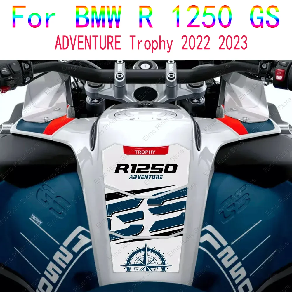 For BMW R 1250 GS ADVENTURE Trophy 2022 2023 R 1250 3D Motorcycle Resin Protective Sticker Waterproof Scratch-Resistant Stickers