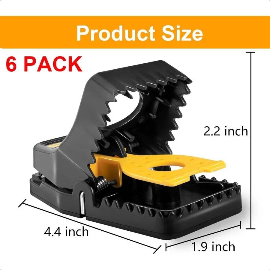 [ ] Mouse Traps Indoor for Home Reusable Mice Traps with Sharper Teeth Precise Triggering Mechanism for Quick and Humane Captur
