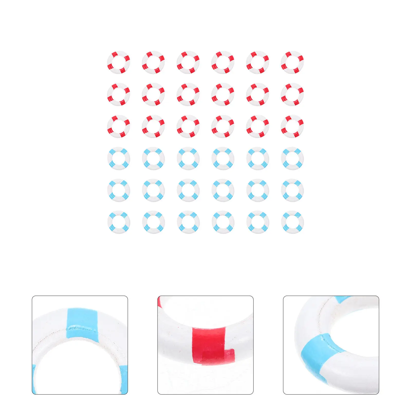 50Pcs DIY Wood Beads Patterned Wooden Loose Beads for Jewelry Making Hawaii Party DIY Craft Accessories Beaded String Supplies