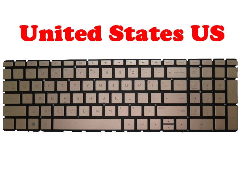 

Laptop Keyboard For HP 15-BS000 2B-AB301W605 United States US Without Frame gold 925010-001