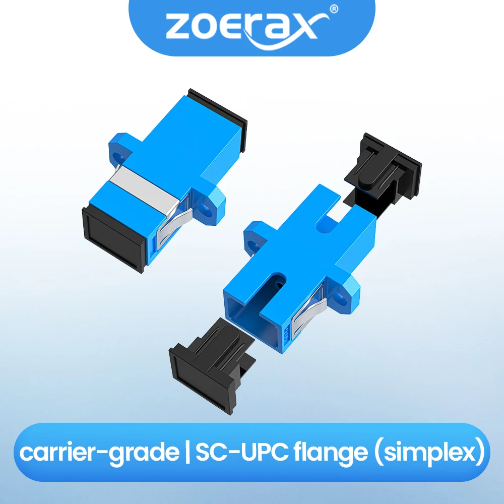 ZoeRax 10 stks SC naar SC Vrouwelijke Glasvezel Adapter Flens Hoofd Koppeling Vierkante Adapter UPC APC Simplex Duplex Optische koppeling