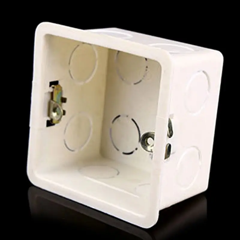 80x80 PVC Junction Box Wall Mount Cassette For Switch Socket Base Bottom Box Electrical Box Accessories Drosphip