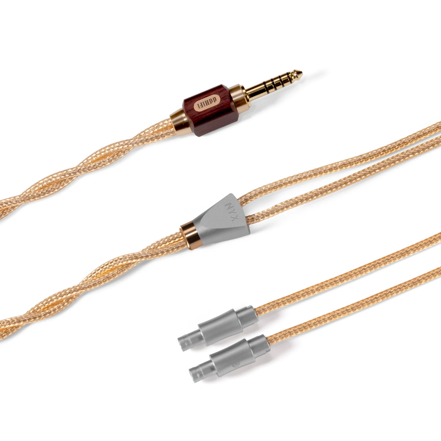 DD ddHiFi BC150G 4,4 mm symmetrisches Kopfhörer-Upgrade-Kabel, silberfarbenes OCC-Kupfer mit schwimmendem Schirm für Sennheiser Focal AT Sony & Co. – Detail 15