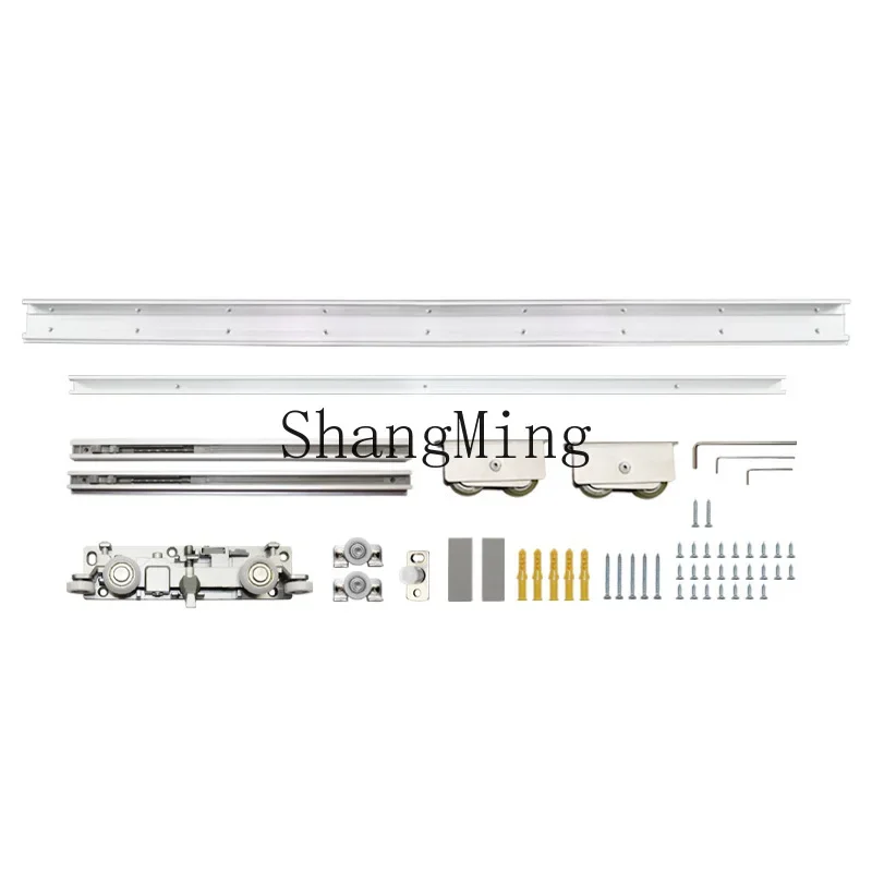 CLL invisible trackless pulley glass wooden door kitchen bathroom sliding door sliding rail hardware accessories