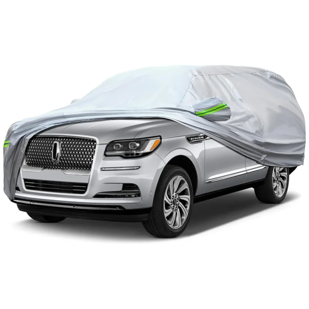

Car Cover Fit SUV Up 214-236 210T Taffeta Fabric Universal Outdoor Thicked All Weather Cover Sunshield Waterproof Snow Proof
