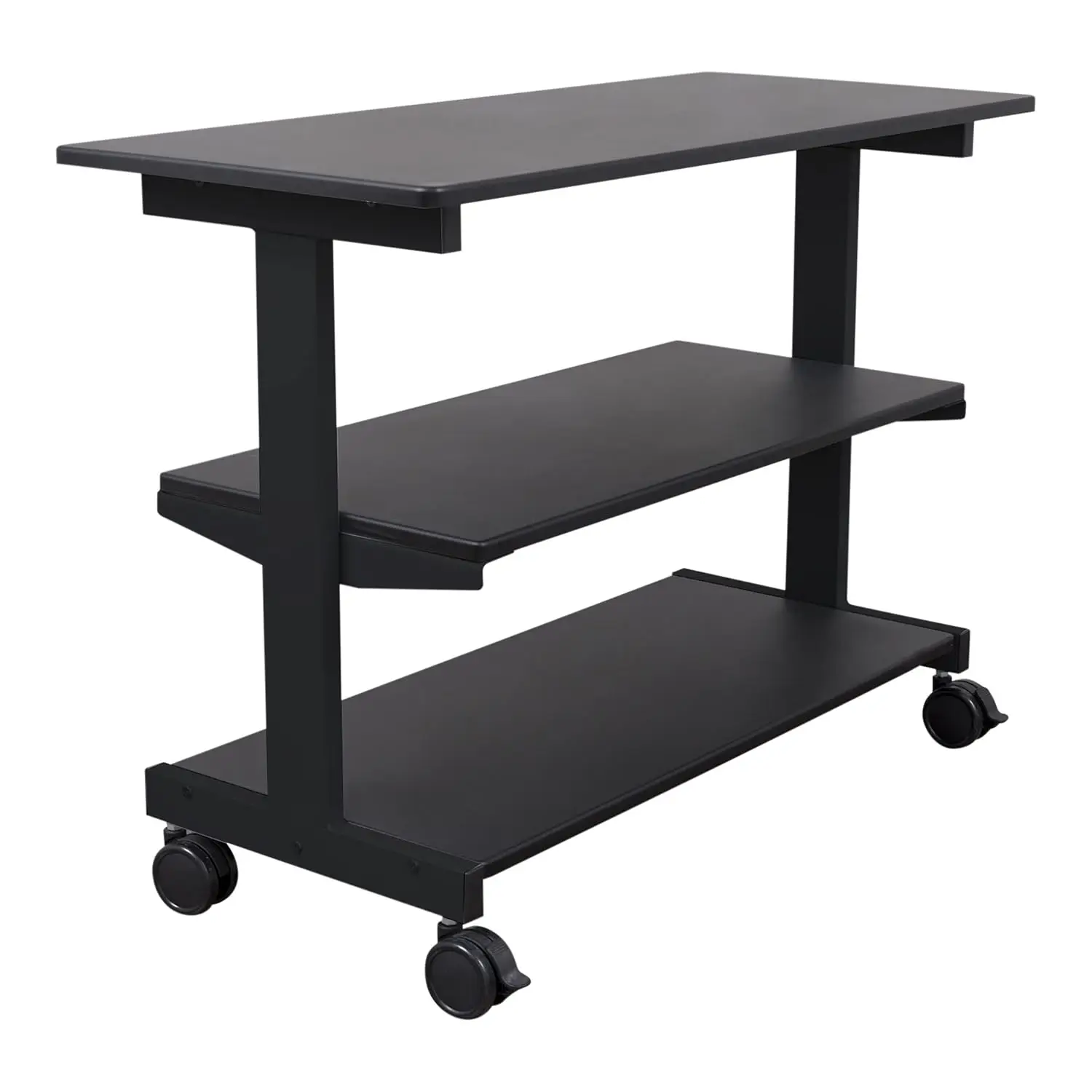 

Stand Up Desk Store 3-Shelf Rolling Bookcase and Organizer on Wheels, Customized