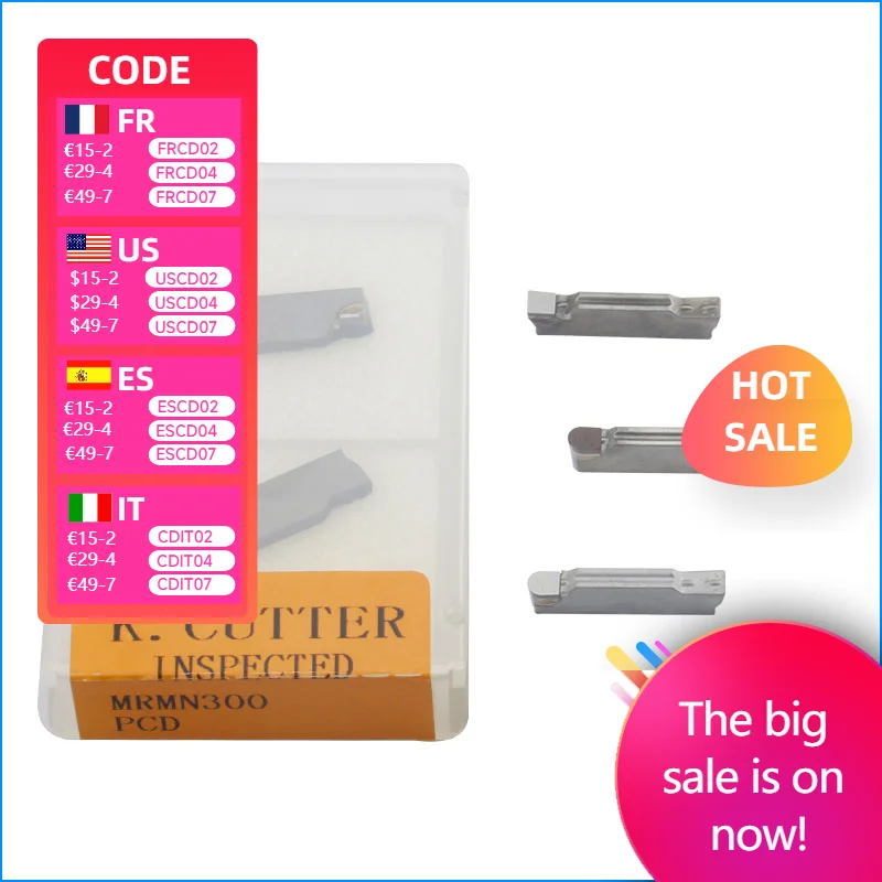 

Алмазные вставки PCD CBN PCD для резки, лезвия MGMN150/250/300/400/500 MRMN200-500, токарный резец с ЧПУ, 1 шт.