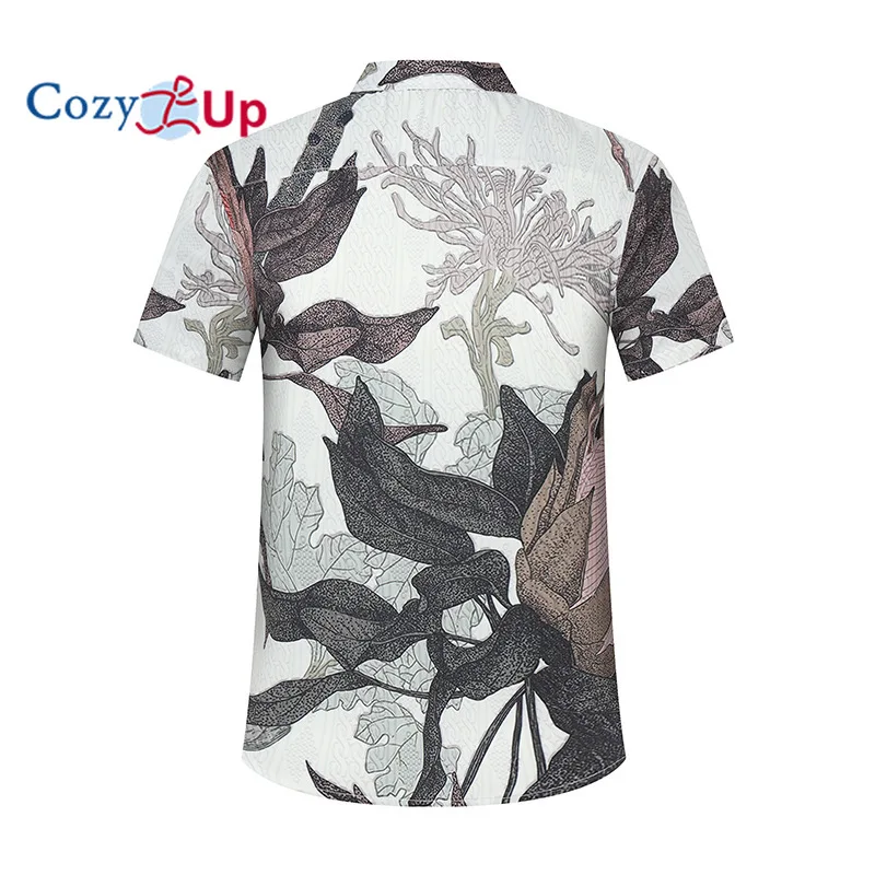 Men's Novelty Hawaiian Floral Shirt Summer Casual Button Down Tropical Holiday Beach Shirts