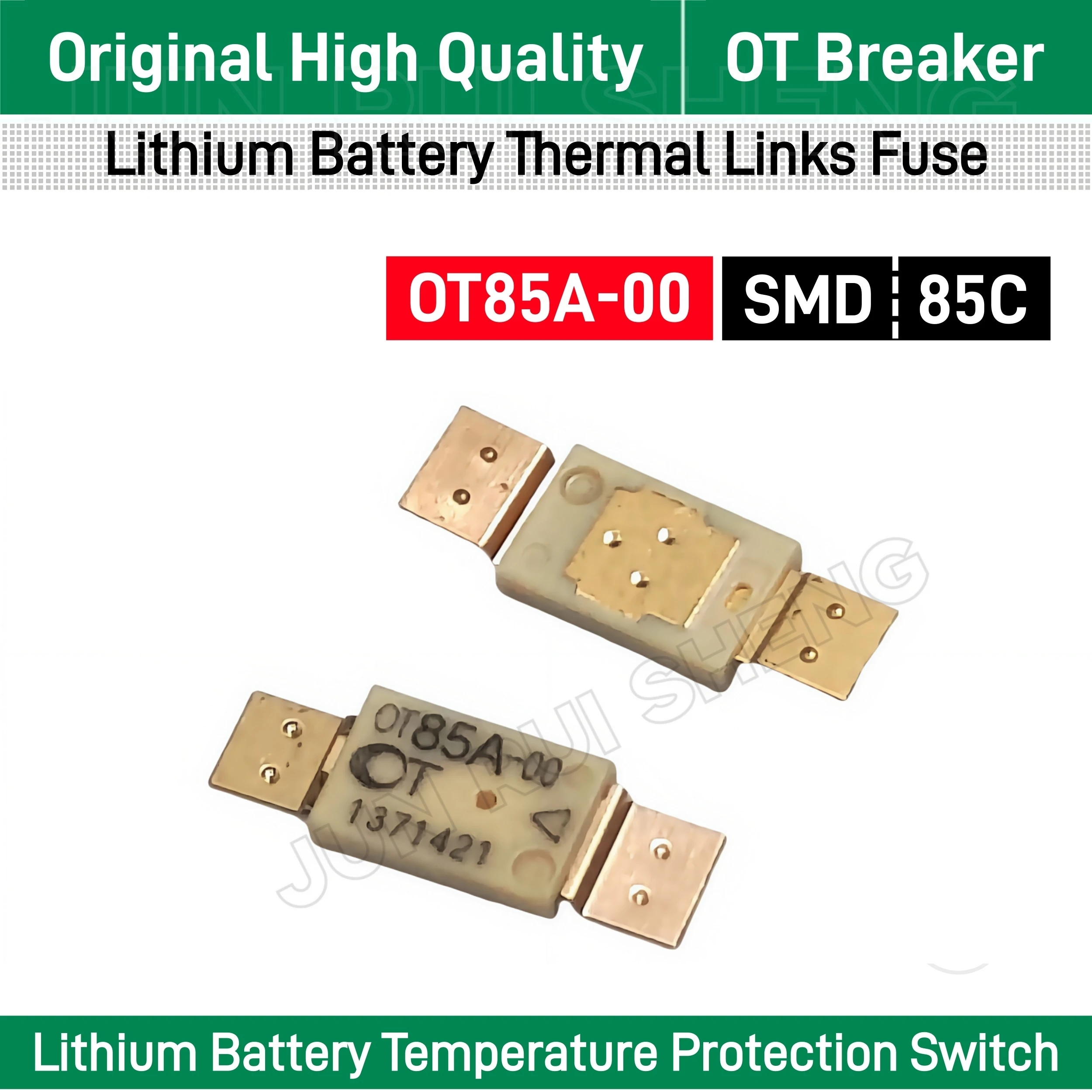 

5 шт. Оригинальный термовыключатель OT85A-00 SMD, предохранитель OT85A 85°C для защиты литиевых аккумуляторов от перегрева