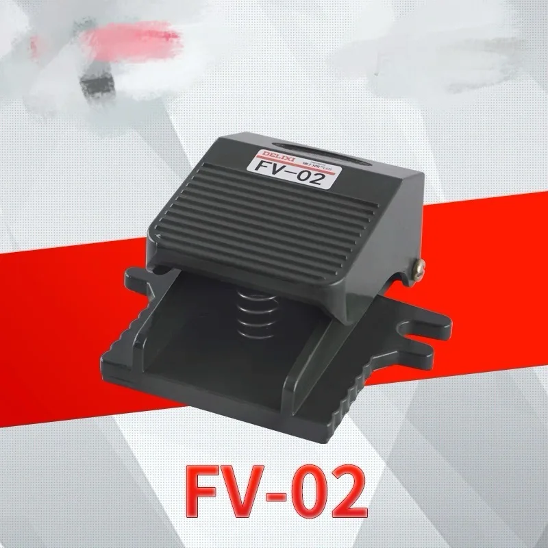 FV-02 2 Way 2 Position Foot Pneumatic Pedal Valve Tool Switch Air Valves With PC Connector 1/4BSP Threaded