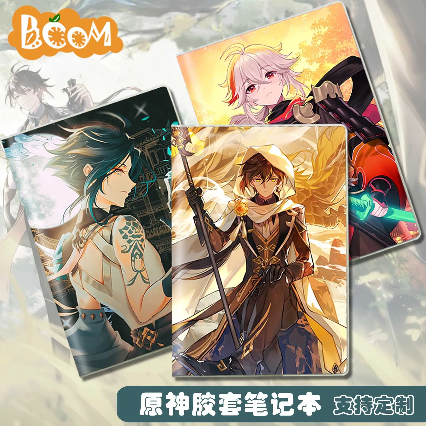 Anime Genshin Impact Tartaglia Zhongli Xiao A5 Notebook Jotter Student Note Pad Book School Supplies Sketchbook Cosplay Gift