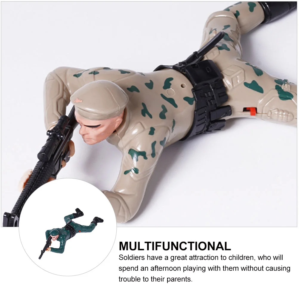 Reptile Figure Toy Child's Understanding Crawling Soldier Figurines Electric Pretend Play Plastic Action