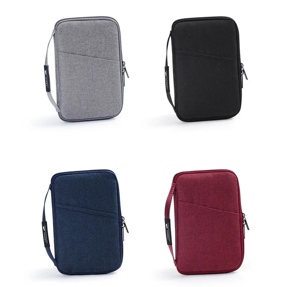 Accessori da viaggio Portafoglio da viaggio Porta biglietti Porta passaporto familiare con cerniera Custodia protettiva per passaporto in tessuto OX Custodia per documenti