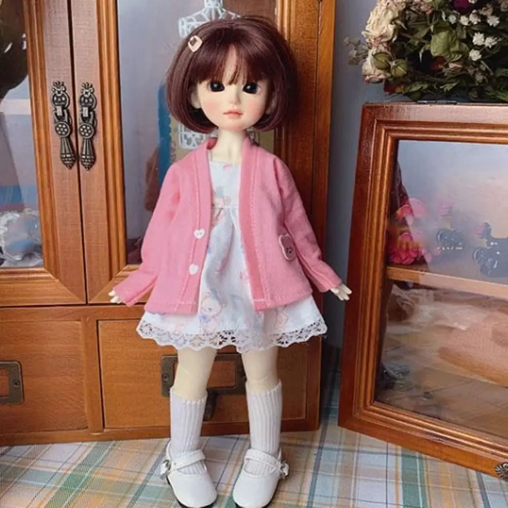 Tops elegantes hechos a mano nuevos, abrigo informal de algodón a la moda, ropa, accesorios DIY, cárdigans bonitos de dibujos animados para muñecas BJD 1/6 de 30cm