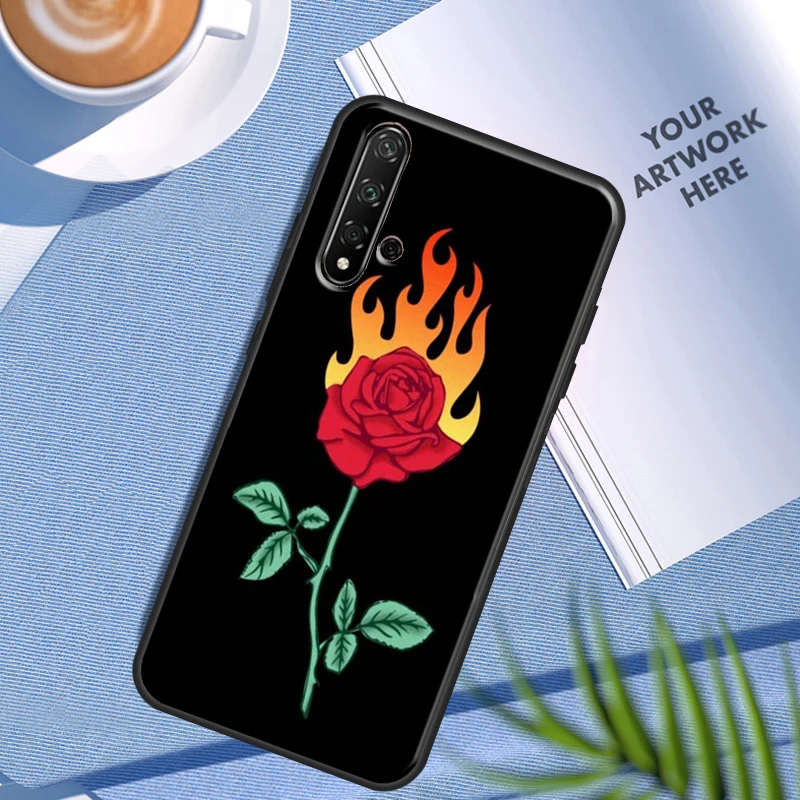 Чехол Cherry Pop Butterfly Burning Love для Huawei Nova Y70 Y91 Y90 Y60 Y72 Y61 12s 12i 9 10 SE 11i 8i P20 P40 P30 Lite P60 Pro