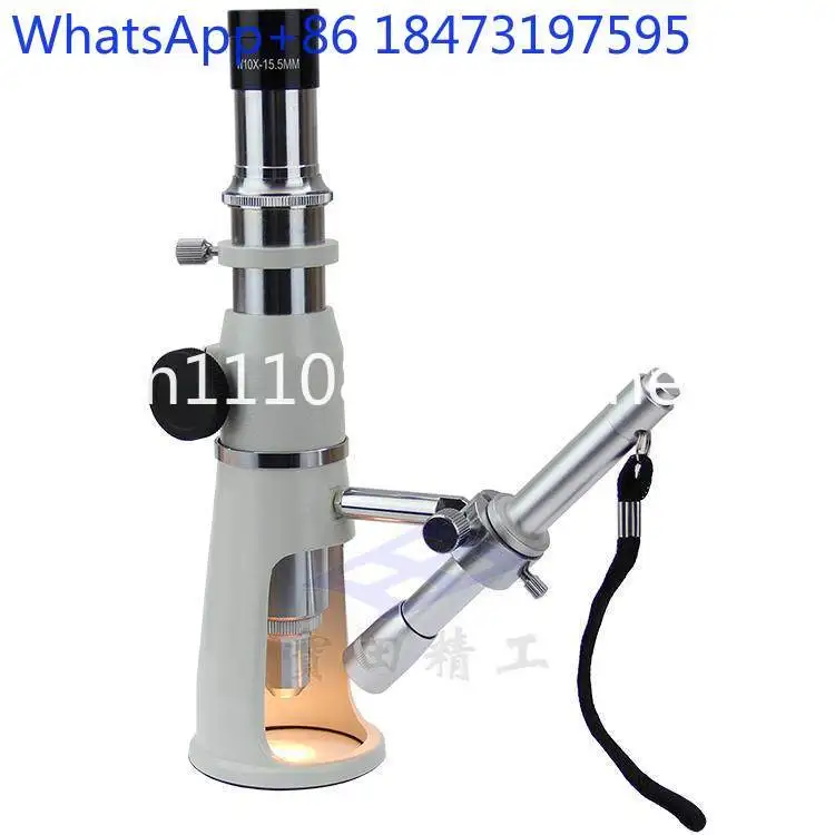 100x mirror high magnification with lamp jewelry identification reading scale high definition handheld portable microscope