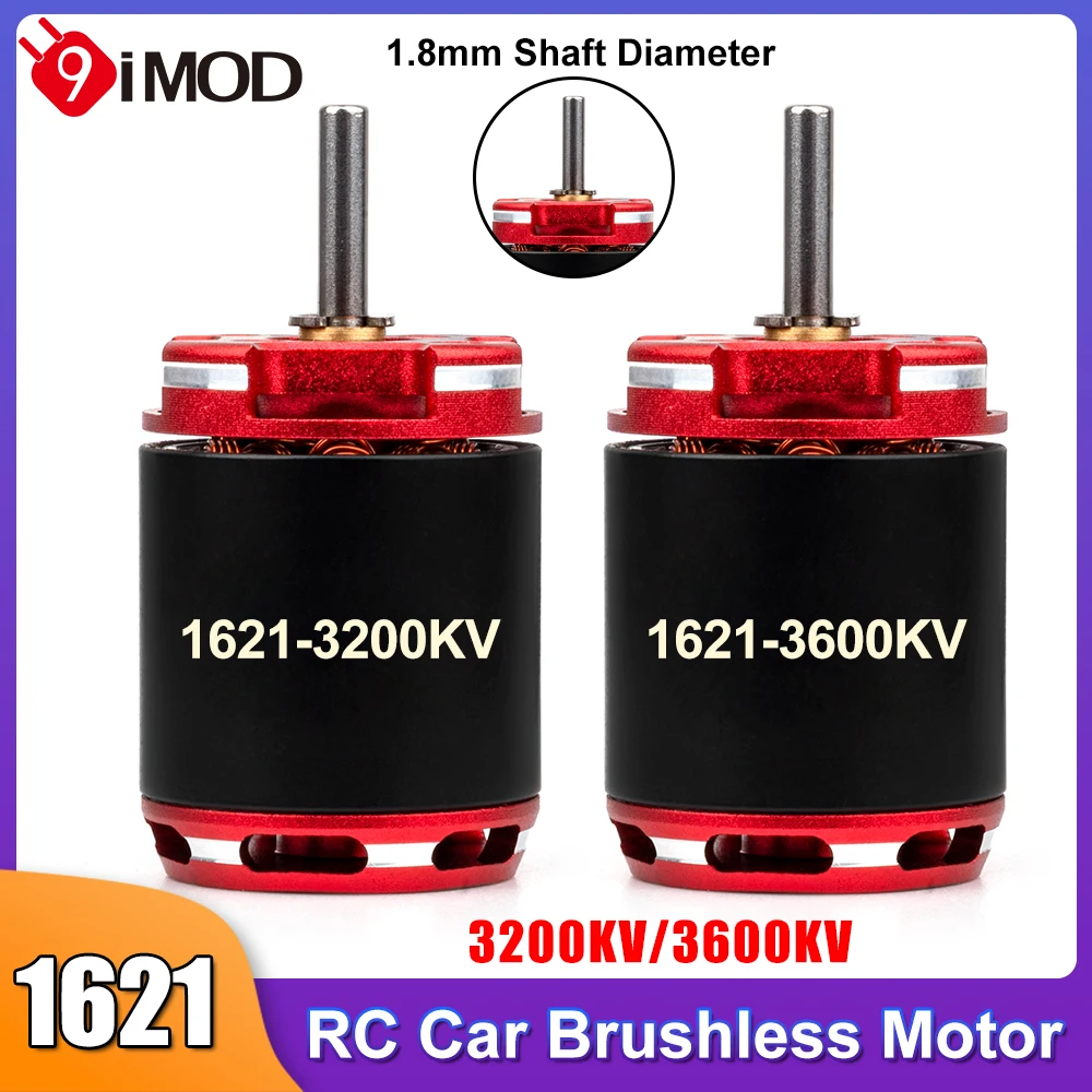 9IMOD RC 1621 Brushless Outrunner Motor 3200KV/3600KV Low Linearity High Torque For 1/24 1/18 RC Crawler Axial SCX24 TRX4M