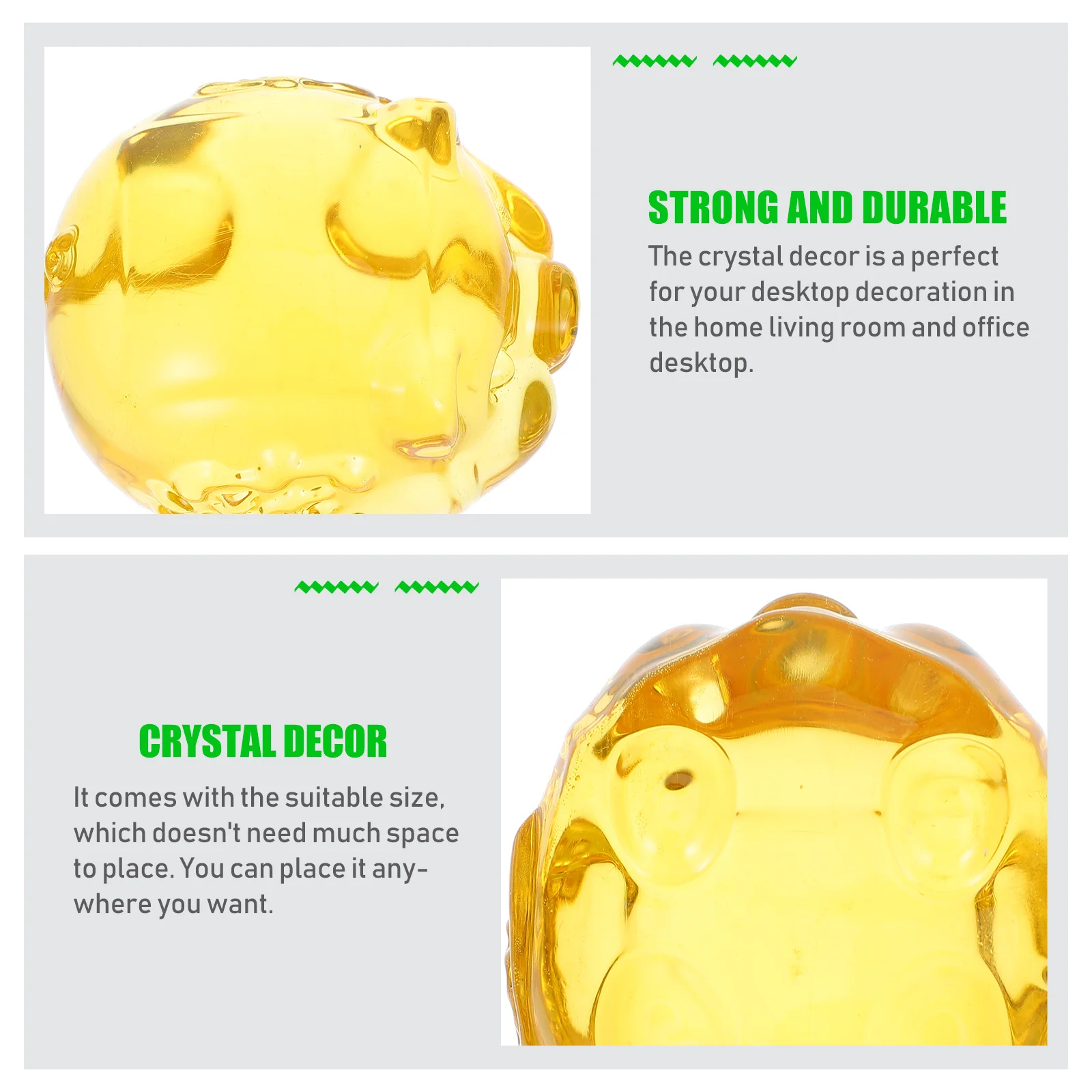 

1Pcs Pig Crystal Feng Shui Ornament Home Desktop Decoration Living Room Office Feng Shui Craft Exquisite Crtystal Decor