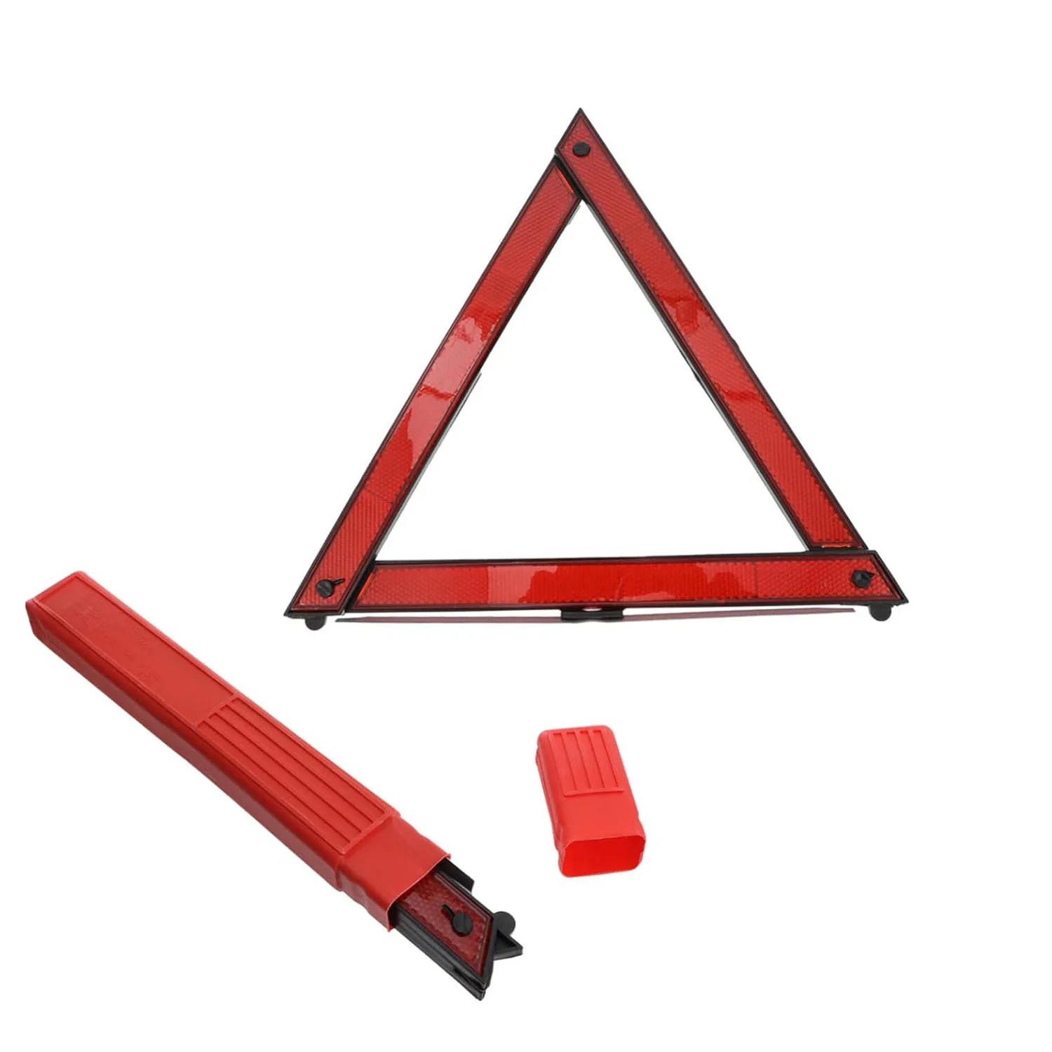 Car Reflective Emergency Triangle Red Foldable Breakdown Stop Warning Sign Universal