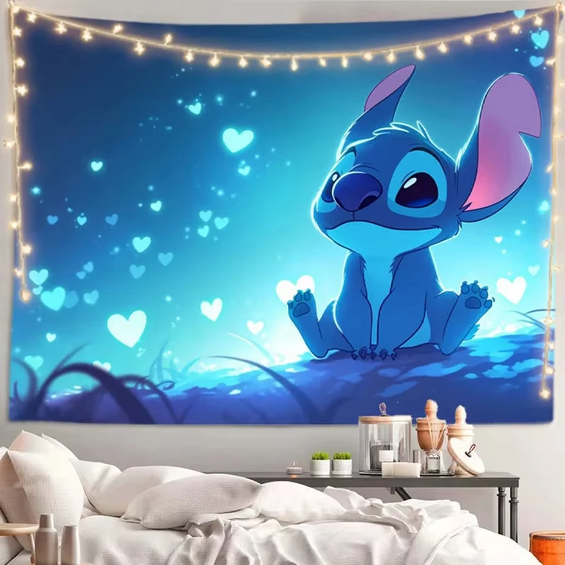 مينيسو المعتمد من ديزني قطعة واحدة من خلفية غرزة بجانب السرير وغرفة النوم المزخرفة وغرفة الرسوم المتحركة اللطيفة للغاية معلقة للشفاء