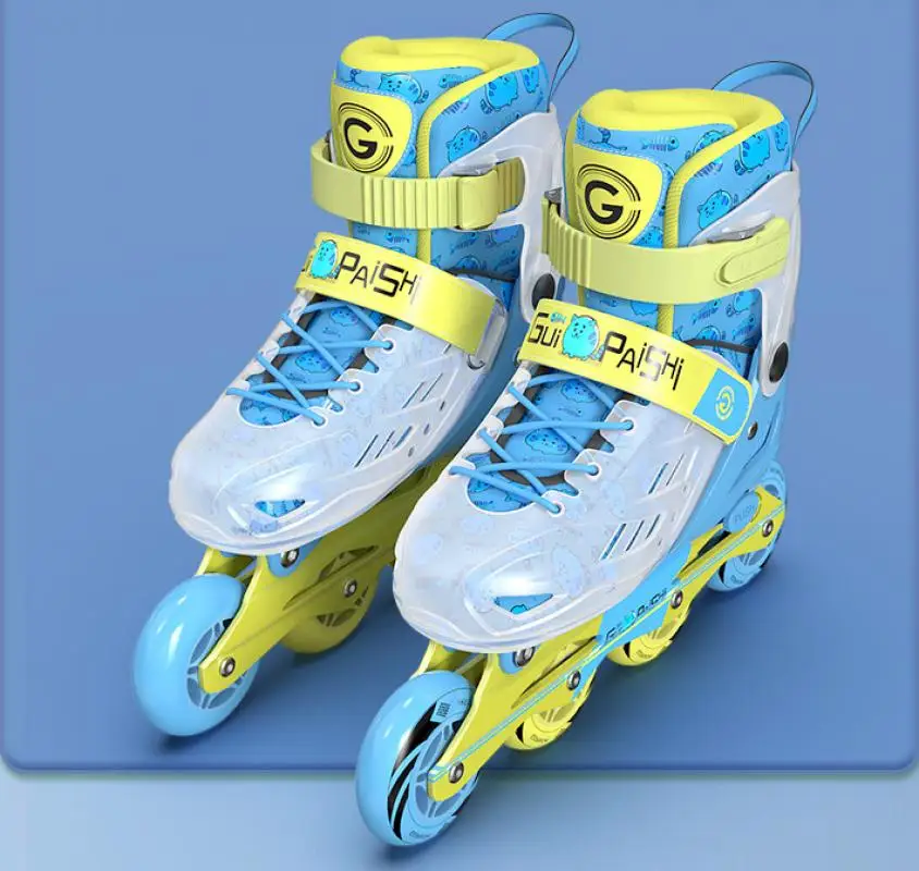 Rozmiar 31 32 33-42 wrotki regulowane elastyczne Pvc Inline Sneakers rolki dla dzieci buty do jazdy na rolkach Patines 4 Rodas